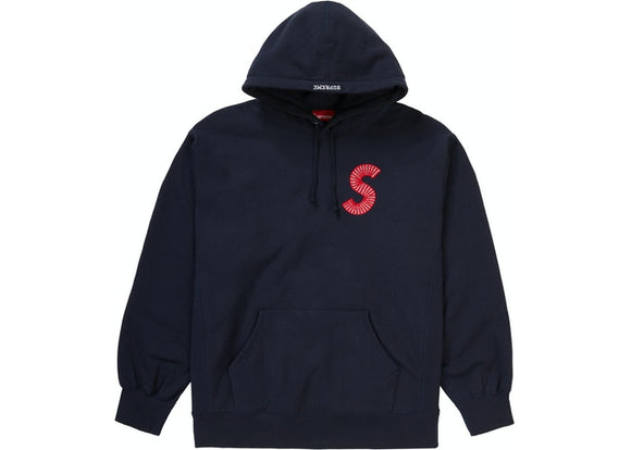 Supreme S Logo Hooded Sweatshirt - Navy