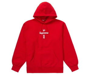 Supreme Cross Box Logo Hoodie Red