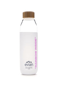 EVIAN x VIRGIL ABLOH x SOMA Refillable Glass Water Bottle Pink
